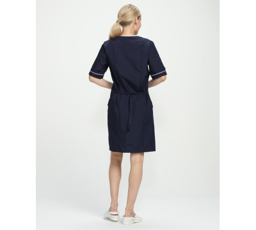 Халат женский Стелла (тк.ТиСи), т.синий/белый