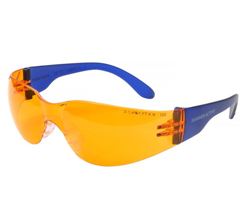 Очки открытые РОСОМЗ™ 015 HAMMER ACTIVЕ StrongGlass (2-1,4PC), 11550-5