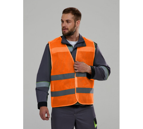 Жилет сигнальный ProfLine Base (тк.Полиэфир,60), оранжевый