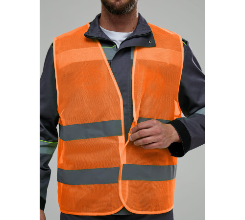 Жилет сигнальный ProfLine Base (тк.Полиэфир,60), оранжевый
