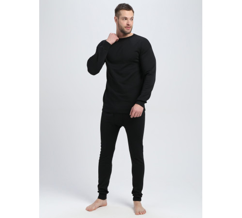 Белье трикотажное с начесом (тк.Трикотаж,205), черный