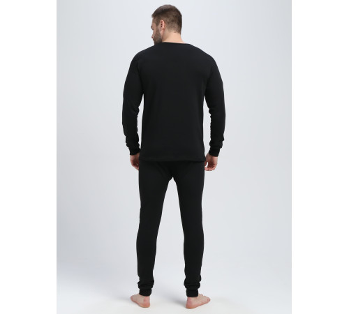 Белье трикотажное с начесом (тк.Трикотаж,205), черный