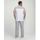 Мужской костюм Стоматолог (ткань ТиСи), серый/белый