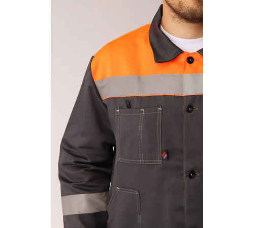 Костюм Легион-2 СОП (тк.Смесовая,210) п/к, т.серый/оранжевый