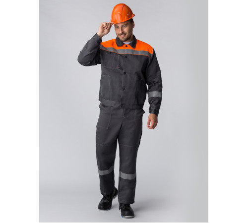 Костюм Легион-2 СОП (тк.Смесовая,210) п/к, т.серый/оранжевый