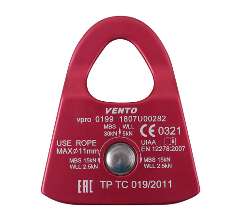 Блок-ролик одинарный Соло V2 дюраль с подшипником, vpro 0199