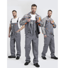 Костюм Союз-Профессионал-2 CH МВО (тк.Смесовая,240) п/к, серый/св.серый/оранжевый