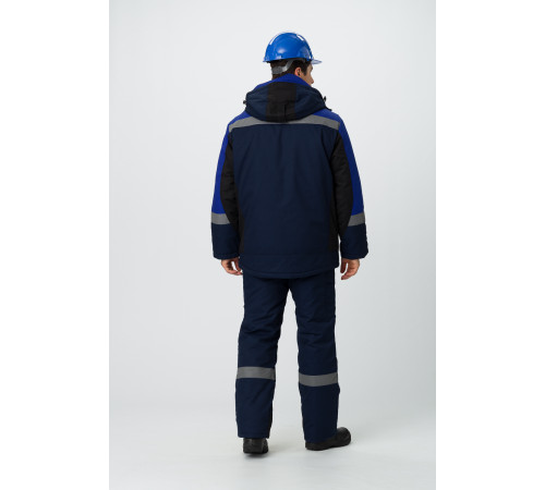 Костюм зимний Фаворит-Мега (тк.Протек,240) п/к, т.синий/черный/васильковый