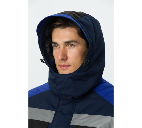 Костюм зимний Фаворит-Мега (тк.Протек,240) п/к, т.синий/черный/васильковый