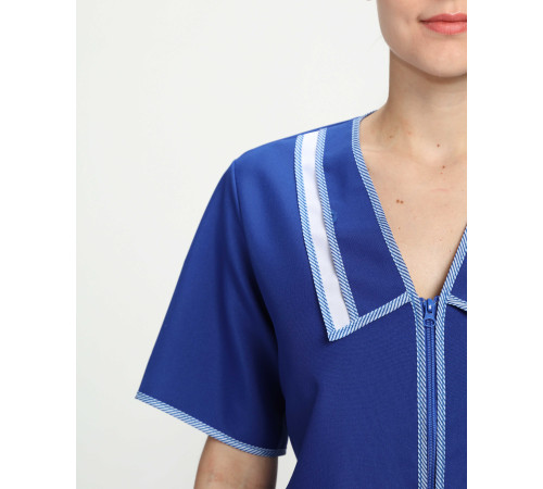 Халат женский Сакура (тк.Габардин), васильковый