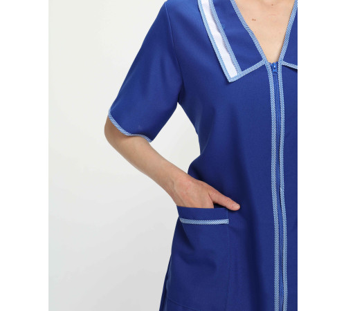 Халат женский Сакура (тк.Габардин), васильковый