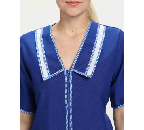 Халат женский Сакура (тк.Габардин), васильковый