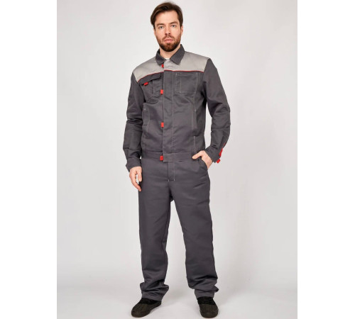 Костюм Фаворит-К (тк.Смесовая,210) п/к, т.серый/серый