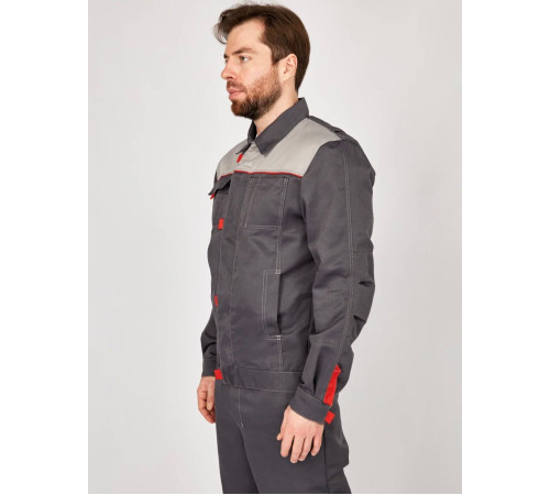 Костюм Фаворит-К (тк.Смесовая,210) п/к, т.серый/серый