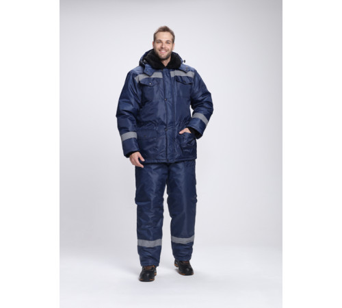 Костюм зимний Мастер Д (тк.Оксфорд) п/к, т.синий