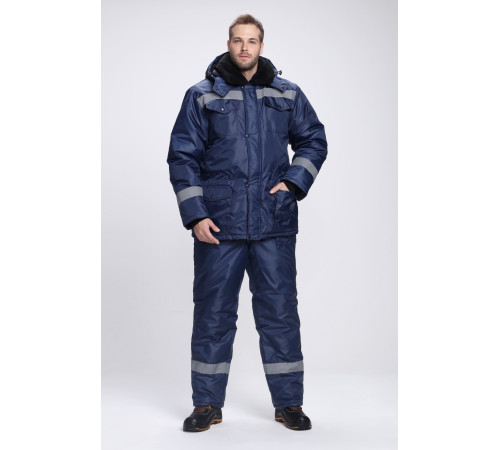 Костюм зимний Мастер Д (тк.Оксфорд) п/к, т.синий