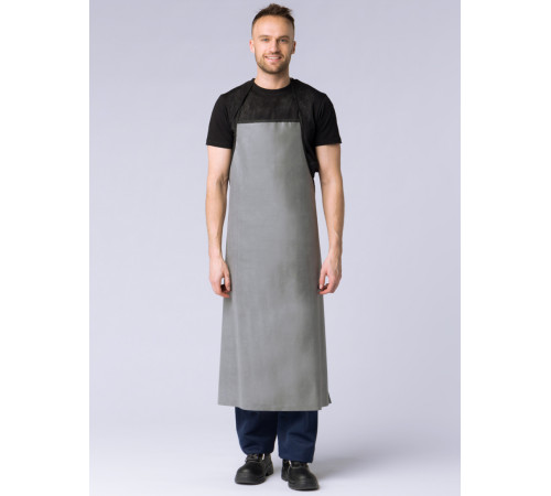 Фартук с КЩС-пропиткой тип Б (тк.Хлопок-прорезиненый,500), серый