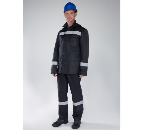 Костюм антистатический Эксперт-Ойл НМВО (тк.Смесовая,255/Оксфорд) п/к, т.синий/черный