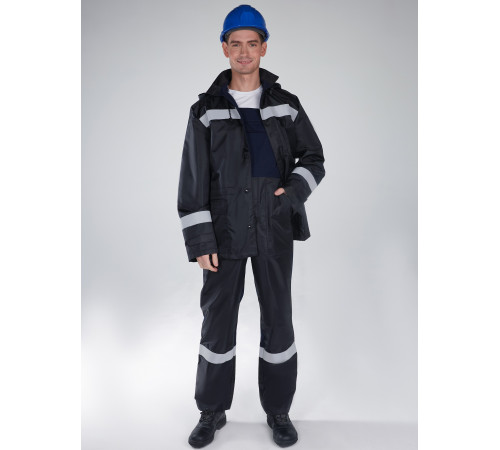 Костюм антистатический Эксперт-Ойл НМВО (тк.Смесовая,255/Оксфорд) п/к, т.синий/черный