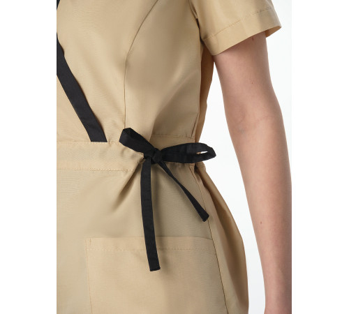 Костюм женский Симпл-001 (тк.Смесовая,120) MedLine, черный/бежевый