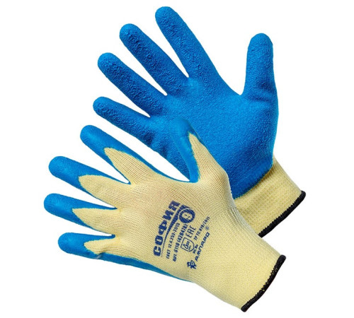 Перчатки АМПАРО™ София (полиэфир+рельефный латекс), 428478