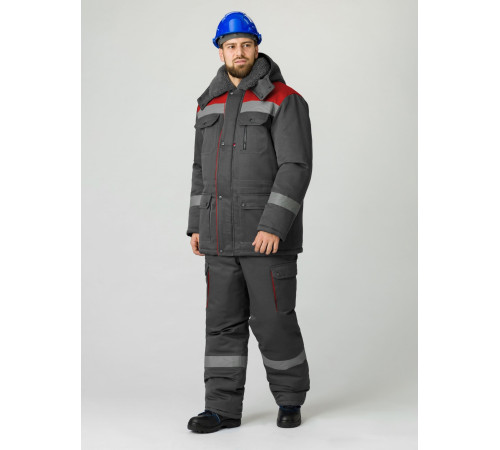 Костюм зимний Титан-Ультра IMP (тк.Смесовая,240) п/к, т.серый/красный Костюм зимний Титан-Ультра IMP (тк.Смесовая,240) п/к, т.серый/красный