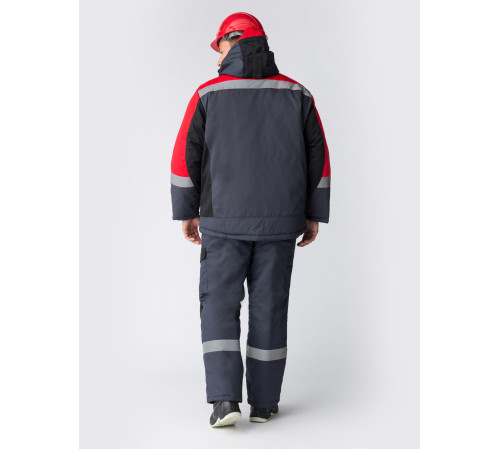 Костюм зимний Фаворит-Мега IMP (тк.Смесовая,240) п/к, серый/черный/красный