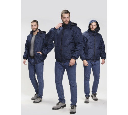 Куртка демисезонная Бомбер-Люкс (тк.Дюспо), т.синий