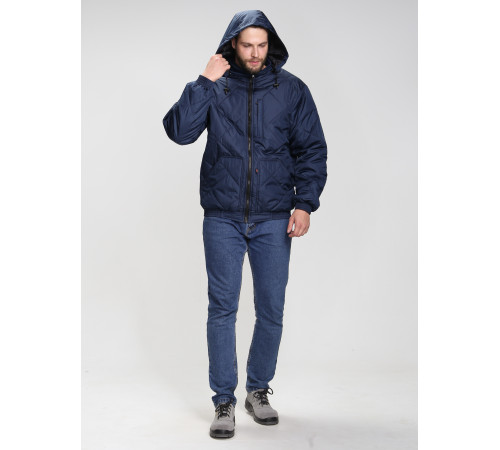 Куртка демисезонная Бомбер-Люкс (тк.Дюспо), т.синий