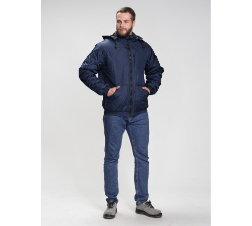 Куртка демисезонная Бомбер-Люкс (тк.Дюспо), т.синий