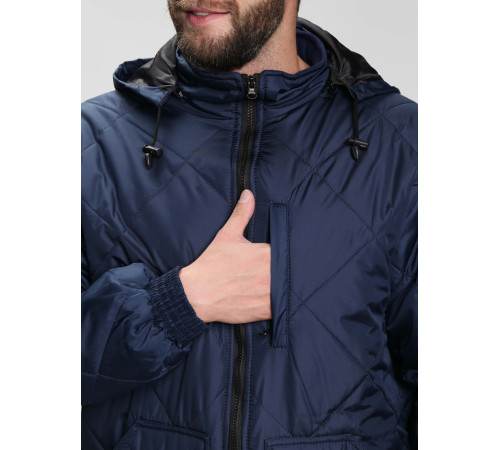 Куртка демисезонная Бомбер-Люкс (тк.Дюспо), т.синий