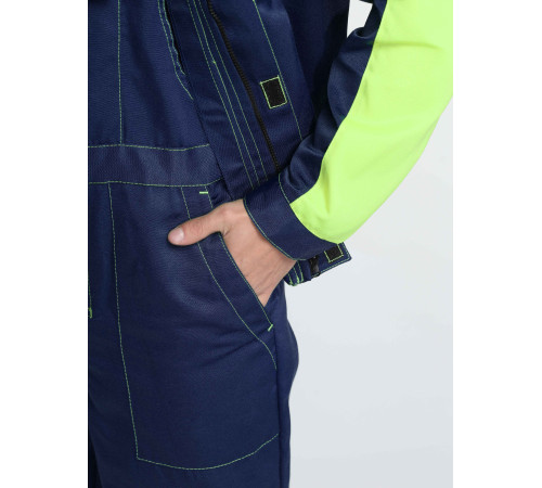 Костюм Сфера NEW (тк.Смесовая,210) п/к, т.синий/лимонный