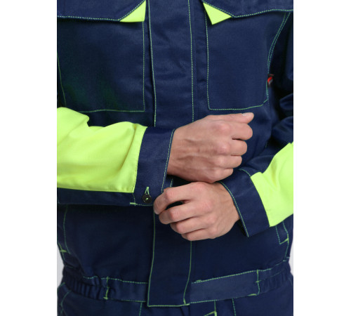 Костюм Сфера NEW (тк.Смесовая,210) п/к, т.синий/лимонный