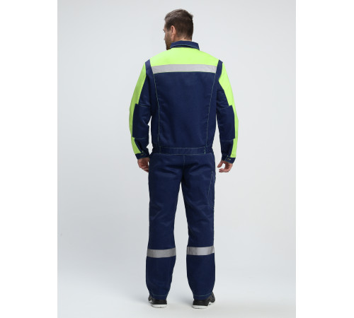 Костюм Сфера NEW (тк.Смесовая,210) п/к, т.синий/лимонный