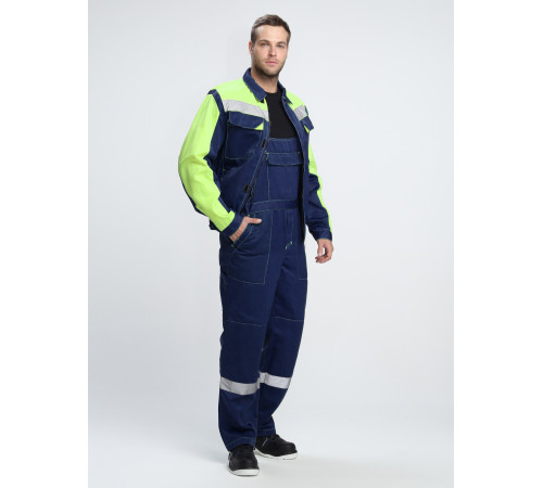 Костюм Сфера NEW (тк.Смесовая,210) п/к, т.синий/лимонный