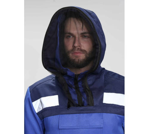 Костюм рабочий Антигнус (тк.Смесовая,210), т.синий/васильковый