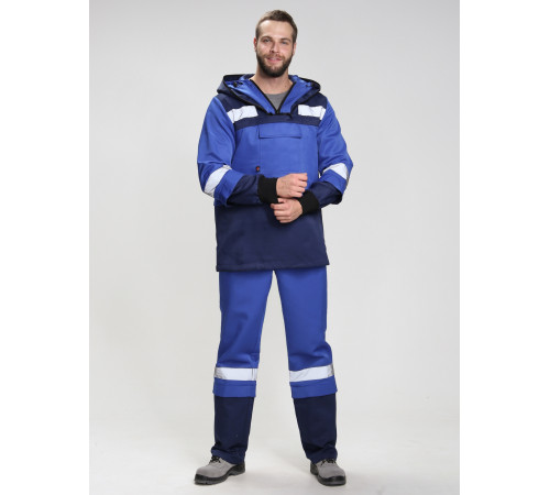 Костюм рабочий Антигнус (тк.Смесовая,210), т.синий/васильковый
