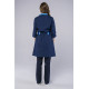 Халат женский с поясом Флора (тк.ТиСи), т.синий/васильковый