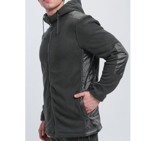 Куртка с капюшоном Кэмп (тк.Флис), т.серый