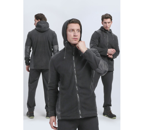 Куртка с капюшоном Кэмп (тк.Флис), т.серый