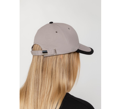 Бейсболка Honor, серая с черным кантом