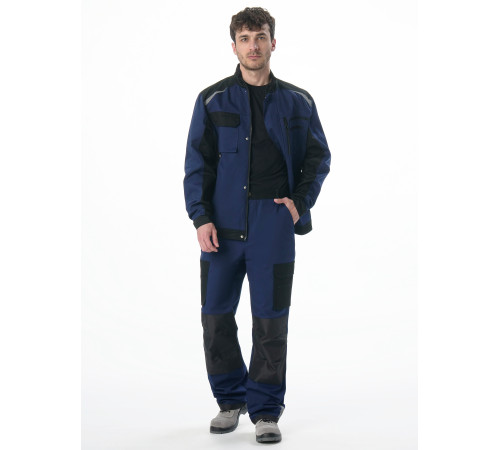 Костюм Милан (тк.Карелия,260) брюки, т.синий/черный