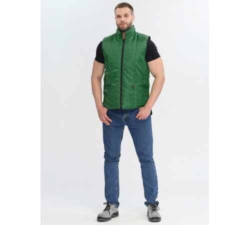Жилет утепленный Универсальный (тк.Оксфорд), т.зеленый