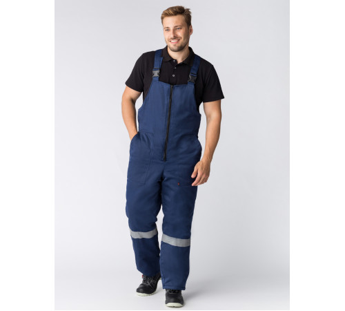 Костюм зимний Труженик-Ультра-2 (тк.Смесовая,210) п/к, т.синий/васильковый