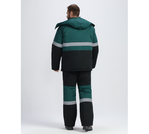 Костюм зимний Профи-Норд IMP (тк.Смесовая,240) п/к, черный/т.зеленый