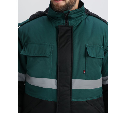 Костюм зимний Профи-Норд IMP (тк.Смесовая,240) п/к, черный/т.зеленый