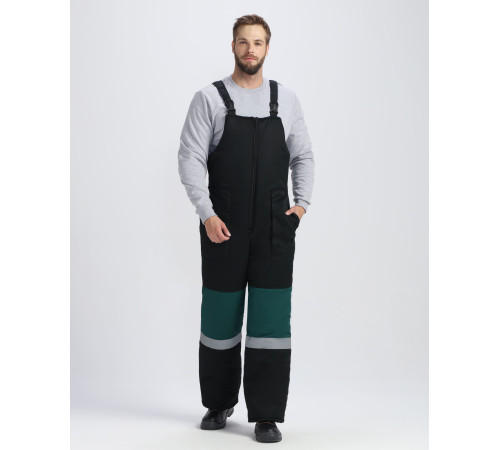 Костюм зимний Профи-Норд IMP (тк.Смесовая,240) п/к, черный/т.зеленый