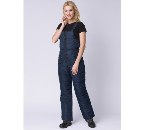 Полукомбинезон зимний женский Снежана (Таслан), темно-синий