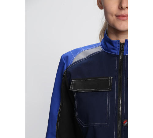 Костюм женский Формула-1 (тк.Смесовая,240) брюки, т.синий/васильковый/черный