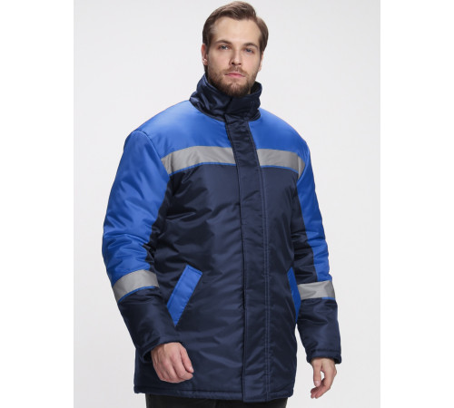 Куртка зимняя Стандарт (Оксфорд), темно-синий/васильковый